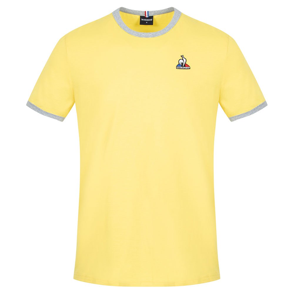 Le Coq Sportif Bat N°3 Short Sleeve Round Neck Men\'s T-shirts Yellow | 17JKEYCLZ