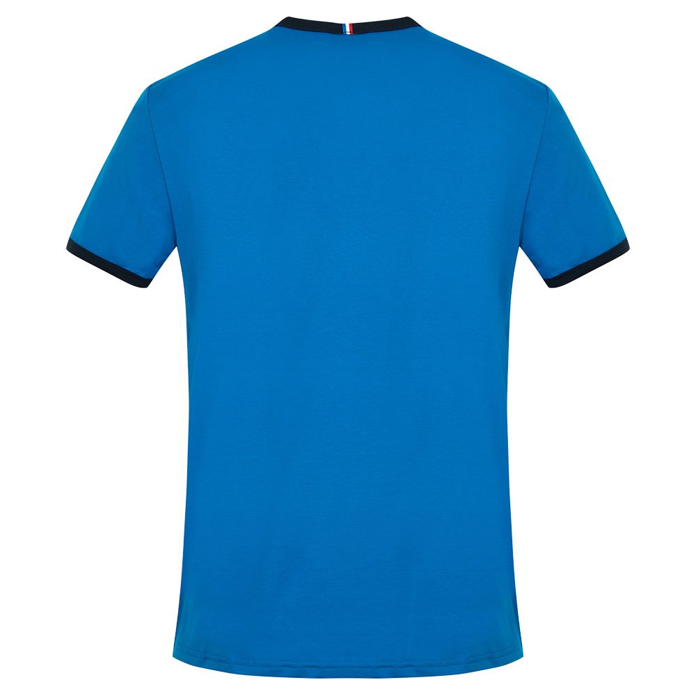 Le Coq Sportif Bat N°3 Short Sleeve Round Neck Men's T-shirts Blue | 36LQGBEIA