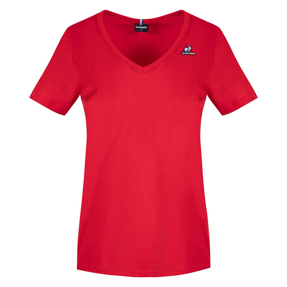 Le Coq Sportif ESS N°1 Short Sleeve V Neck Women\'s T-shirts Red | 85KZCQODI