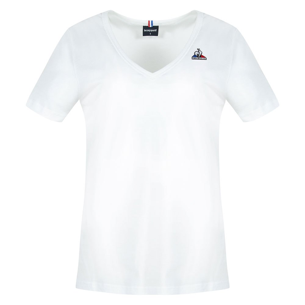 Le Coq Sportif ESS N°1 Short Sleeve V Neck Women\'s T-shirts White | 94QGDOERY