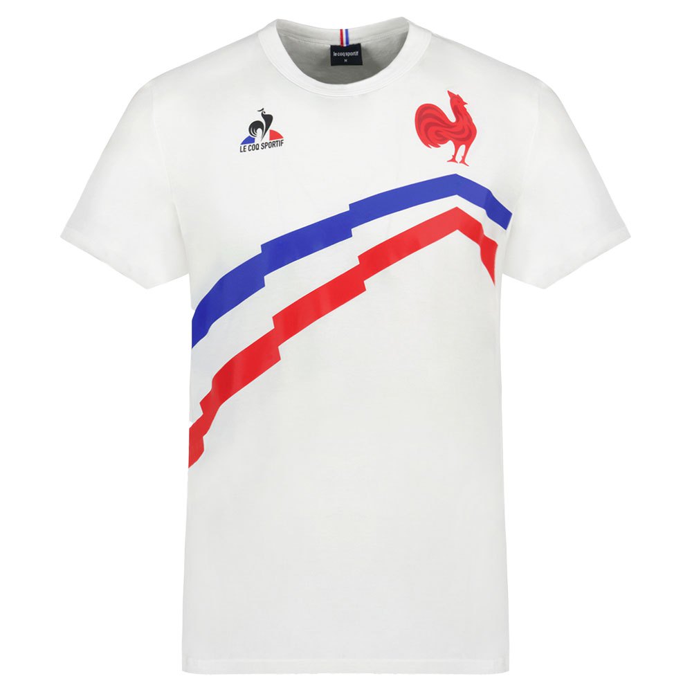 Le Coq Sportif Ffr Fanwear N°1 Short Sleeve Men\'s T-shirts White | 12VWAZPIR