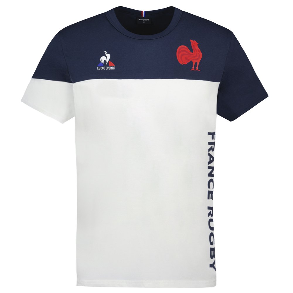 Le Coq Sportif Ffr Fanwear N°2 Short Sleeve Men\'s T-shirts White | 82EVMRKBO