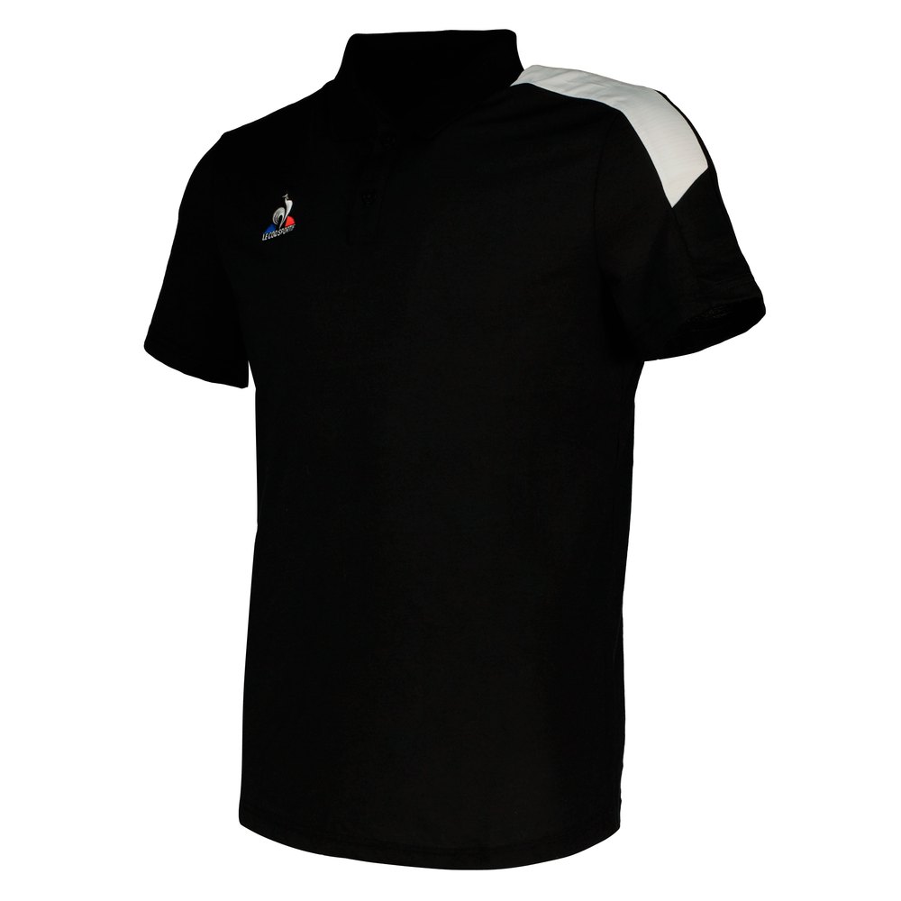 Le Coq Sportif Presentation Bicolore N°1 Short Sleeve Men's Polo Shirts Black | 04INQHESV