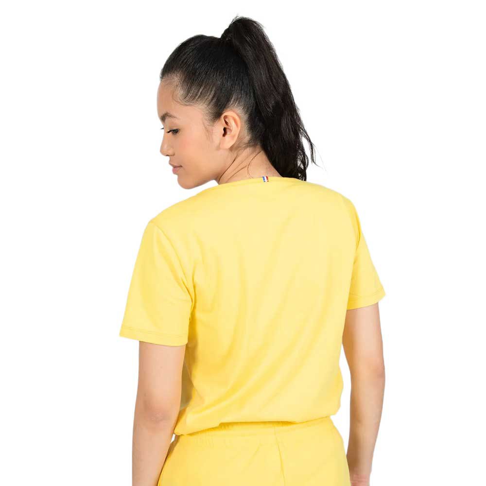 Le Coq Sportif Saison N°1 Short Sleeve Round Neck Women's T-shirts Yellow | 35RVIJXAG