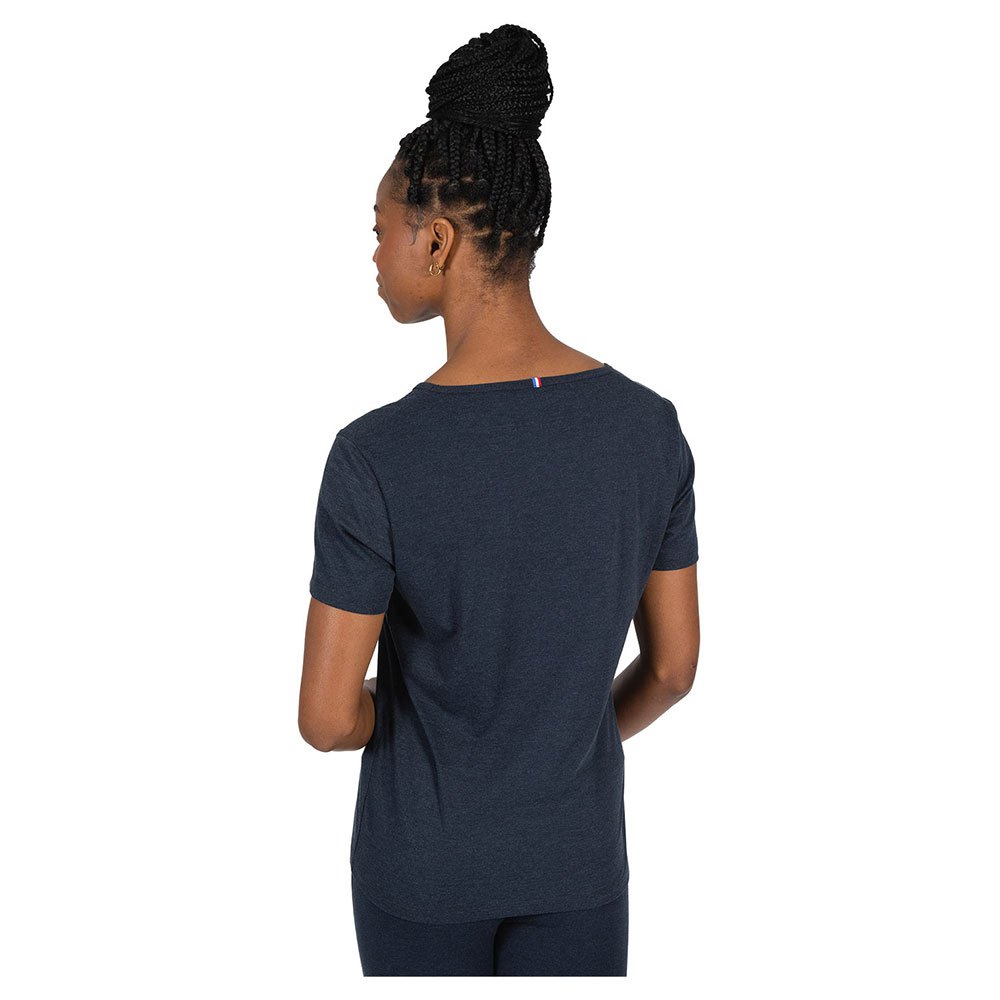 Le Coq Sportif Saison N°1 Short Sleeve V Neck Women's T-shirts Blue | 81QEBORSD