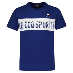 Le Coq Sportif BAT N°1 Short Sleeve Kids' T-shirts Blue | 92ASNOCPW