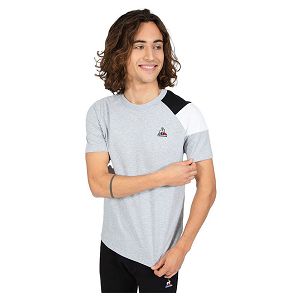 Le Coq Sportif BAT N°1 Short Sleeve Men's T-shirts Grey | 90XVMFCUD