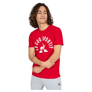 Le Coq Sportif Bat N°2 Short Sleeve Men's T-shirts Red | 54YANFMEX