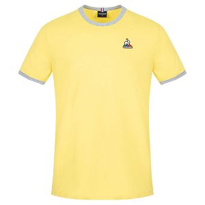 Le Coq Sportif Bat N°3 Short Sleeve Round Neck Men's T-shirts Yellow | 17JKEYCLZ