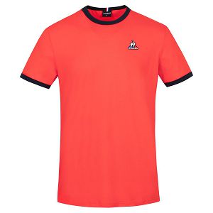 Le Coq Sportif Bat N°3 Short Sleeve Round Neck Men's T-shirts Red | 41EMUWJRI