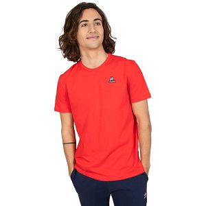 Le Coq Sportif Essential N°3 Short Sleeve Round Neck Men's T-shirts Red | 71DIKHMYX