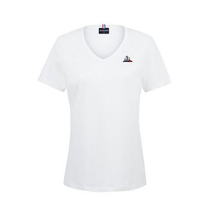 Le Coq Sportif Essential Nº1 Short Sleeve Women's T-shirts White | 35DRTVZKC