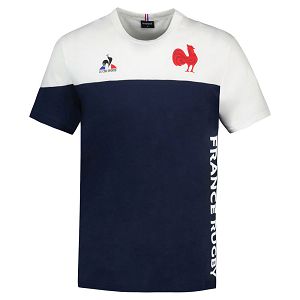 Le Coq Sportif Ffr Fanwear N°2 Short Sleeve Men's T-shirts Blue | 68LBHRQEM