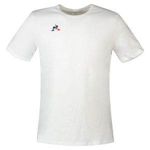 Le Coq Sportif Presentation Short Sleeve Men's T-shirts White | 30MBFUXTK