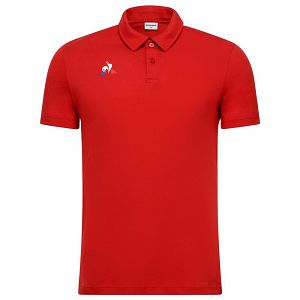 Le Coq Sportif Presentation Short Sleeve Men's Polo Shirts Red | 70QVFOCHD