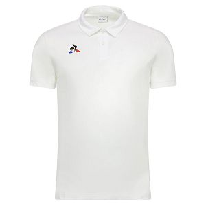 Le Coq Sportif Presentation Short Sleeve Men's Polo Shirts White | 95BIPLFJH