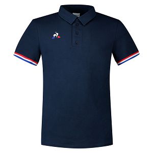 Le Coq Sportif Presentation Tri Nº1 Short Sleeve Men's Polo Shirts Blue | 08EIZFGDM