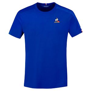 Le Coq Sportif Replica 22 N°1 Short Sleeve Men's T-shirts Blue | 90WOKGIDP