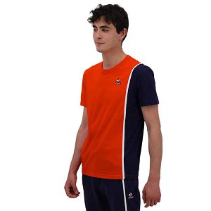 Le Coq Sportif Saison 1 N°1 Short Sleeve Round Neck Men's T-shirts Orange | 21QITWGAO