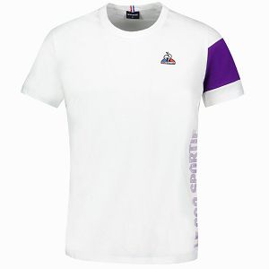 Le Coq Sportif Saison 2 N°1 Short Sleeve Women's T-shirts White | 15UHEKYJL