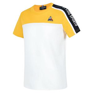 Le Coq Sportif Saison N°1 Short Sleeve Kids' T-shirts White | 64AQORCVT