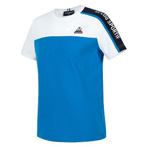 Le Coq Sportif Saison N°1 Short Sleeve Kids' T-shirts Blue | 84SQAFXIO