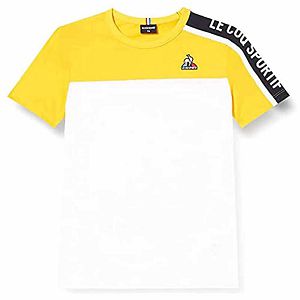 Le Coq Sportif Saison N°1 Short Sleeve Round Neck Kids' T-shirts White | 62ATGBRWJ