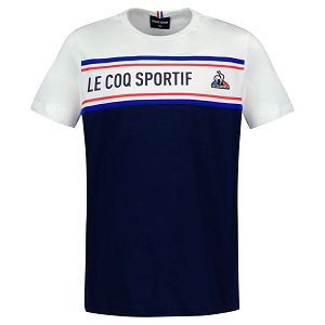 Le Coq Sportif Tri N°2 Short Sleeve Kids' T-shirts Blue | 86GCTUBAE