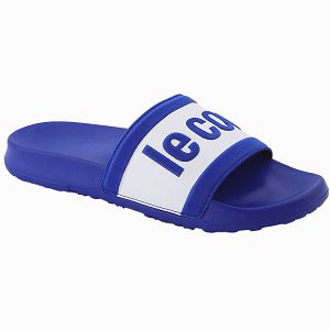 Le Coq Sportif Wording Men's Slides Blue | 26JPAYKFS